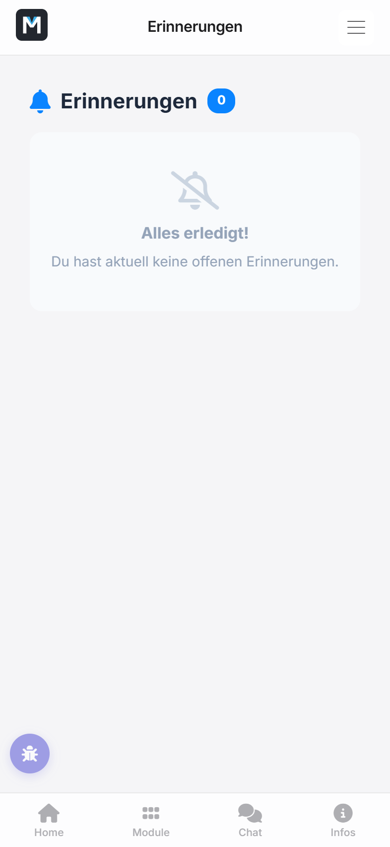Erinnerungen-Liste